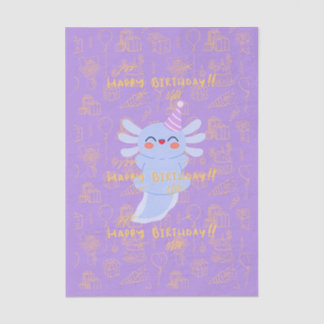 Axolotl birthday seidenpapier