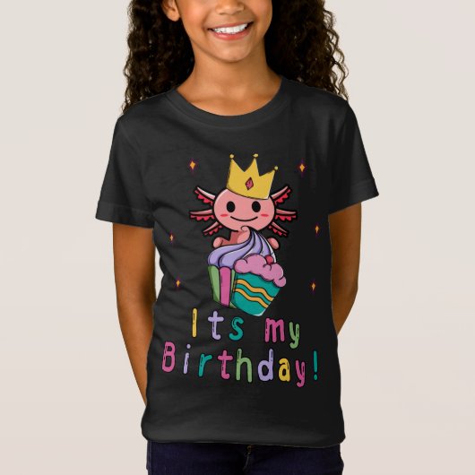 Axolotl Birthday-Shirt T-Shirt (Vorderseite)