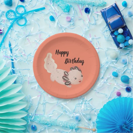 Axolotl Birthday Tellers Pappteller (Party)