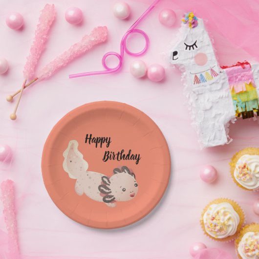 Axolotl Birthday Tellers Pappteller (Party)