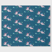 Axolotl Birthday Wises Geschenkpapier (Flach)