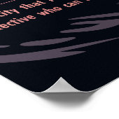 Axolotl Blues Noir Animal Art Poster (Ecke)