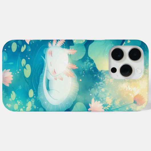 Axolotl Blume Pond Serenity Case-Mate iPhone Hülle (Rückseite (Horizontal))