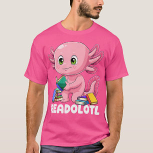 Axolotl Book Reading Bookworm Readolotl Mexico SA T-Shirt