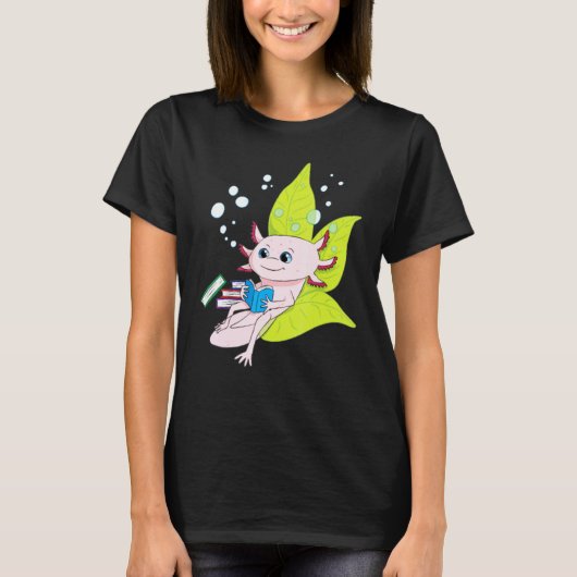 Axolotl Bookworm Girls Boys Book Reading Axolotl T-Shirt (Vorderseite)