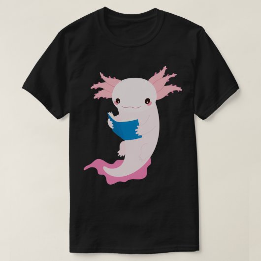 Axolotl Bookworm T-Shirt (Design vorne)