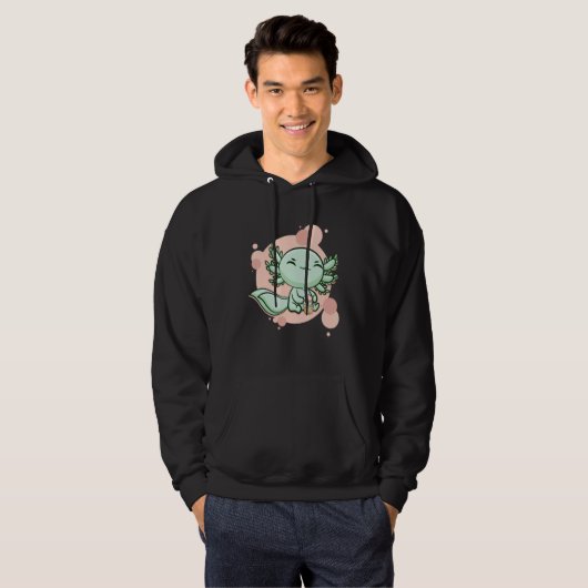 Axolotl Bubble Tea Ambystoma Mexicanum Walking Fis Hoodie (Vorne ganz)