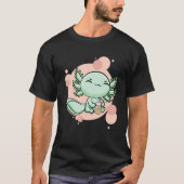 Axolotl Bubble Tea Ambystoma Mexicanum Walking Fis T-Shirt (Vorderseite)