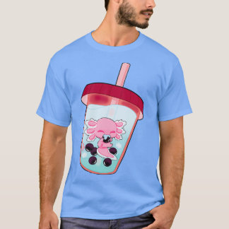 Axolotl Bubble Tea Aquarium T-Shirt