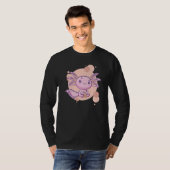 Axolotl Bubble Tea Boba Ambystoma Mexicanum Walkin T-Shirt (Vorne ganz)