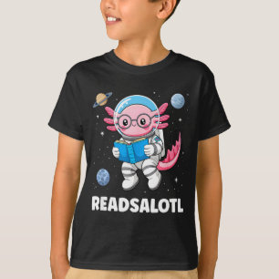 Axolotl Bücher lesen Axolotl lesendes Bücherwurm J T-Shirt