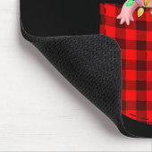 Axolotl Buffalo Red Plaid Cket Christmas Funny Men Mousepad (Ecke)
