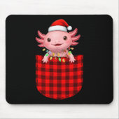 Axolotl Buffalo Red Plaid Cket Christmas Funny Men Mousepad (Vorne)