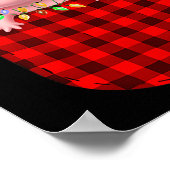 Axolotl Buffalo Red Plaid Cket Christmas Funny Men Poster (Ecke)