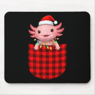 Axolotl Buffalo Rot Kariert Cket Weihnachten Lusti Mousepad