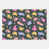 Axolotl Buntes Cartoon Geschenkpapier Set (Vorderseite 2)