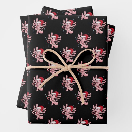 Axolotl Christmas Candycane Geschenkpapier Set (Beispiel)