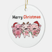 Axolotl Christmas Cute Axolotls Merry Christmas Keramik Ornament (Links)