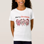 Axolotl Christmas Cute Axolotls Merry Christmas T-Shirt (Vorderseite)