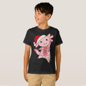 Axolotl Christmas Fairy Light Christmas Axolotl T-Shirt (Vorne ganz)