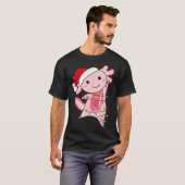 Axolotl Christmas Fairy Light Christmas Axolotl T-Shirt (Vorne ganz)