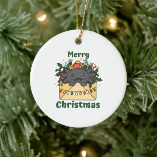 Axolotl Christmas Letter Winter Animals Axolotls Keramik Ornament