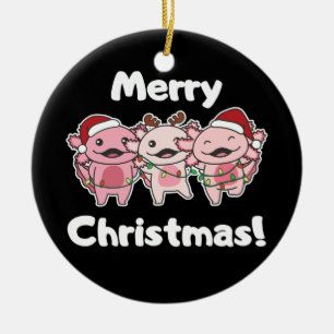 Axolotl Christmas Niedlich Axolotls Frohe Weihnach Keramik Ornament