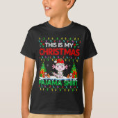 Axolotl Christmas Santa Hat Pajama Shirt Axolotl L (Vorderseite)
