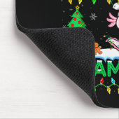 Axolotl Christmas Santa Hat Pajama Shirt Axolotl L Mousepad (Ecke)