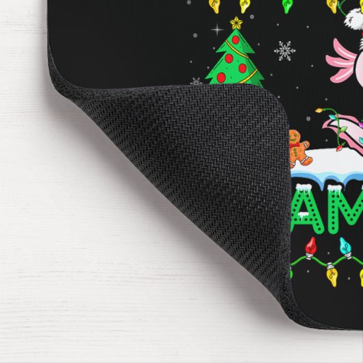 Axolotl Christmas Santa Hat Pajama Shirt Axolotl L Mousepad (Ecke)