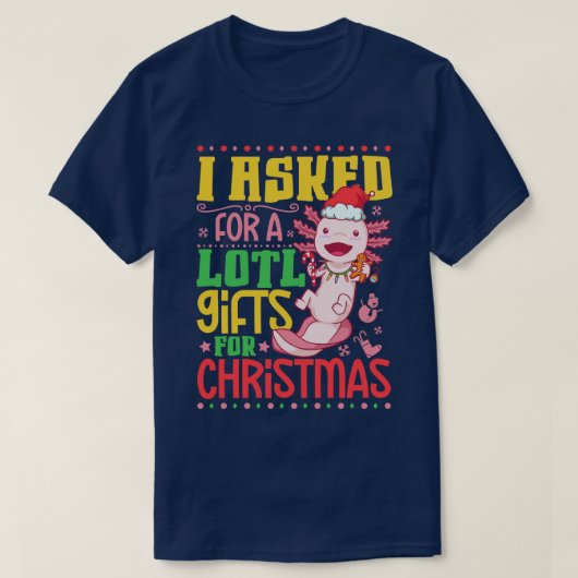 Axolotl Christmas T-Shirt (Design vorne)