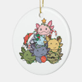 Axolotl Christmas Tree Funny Animal Christmas Keramik Ornament (Links)