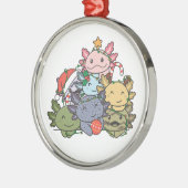 Axolotl Christmas Tree Funny Animal Christmas Ornament Aus Metall (Links)