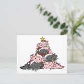 Axolotl Christmas Tree Funny Animal Christmas Post Postkarte (Stehend Vorderseite)
