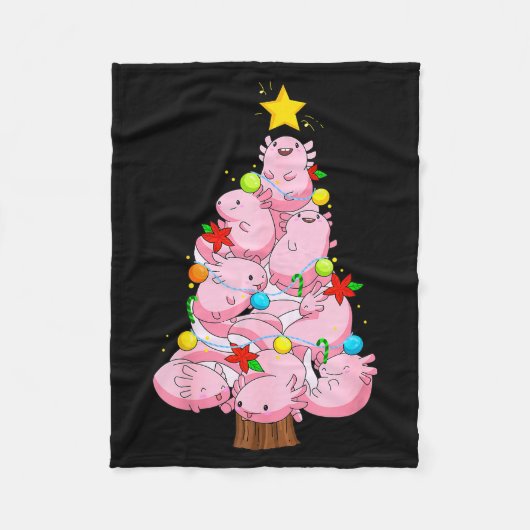 Axolotl Christmas Tree Ornament Fish Axolotl Anima Fleecedecke (Vorderseite)