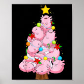 Axolotl Christmas Tree Ornament Fish Axolotl Anima Poster (Vorne)