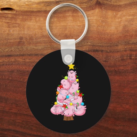 Axolotl Christmas Tree Ornament Fish Axolotl Anima Schlüsselanhänger (Vorderseite)