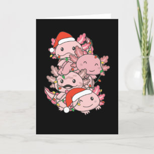 Axolotl Christmas Tree Weihnachtstiere Axolotls Feiertagskarte