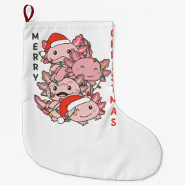 Axolotl Christmas Tree Weihnachtstiere Axolotls Großer Weihnachtsstrumpf