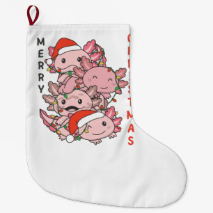 Axolotl Christmas Tree Weihnachtstiere Axolotls Großer Weihnachtsstrumpf