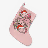 Axolotl Christmas Tree Weihnachtstiere Axolotls Kleiner Weihnachtsstrumpf (Vorderansicht (hängend))