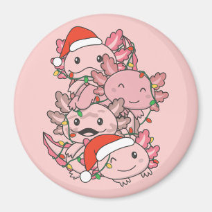 Axolotl Christmas Tree Weihnachtstiere Axolotls Magnet