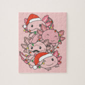 Axolotl Christmas Tree Weihnachtstiere Axolotls Puzzle (Vertikal)