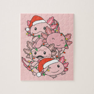 Axolotl Christmas Tree Weihnachtstiere Axolotls Puzzle