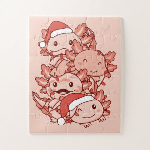 Axolotl Christmas Tree Weihnachtstiere Axolotls Puzzle