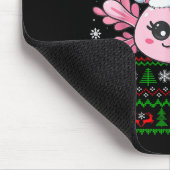 Axolotl Christmas Ugly Sweater Santa Axolotl Head Mousepad (Ecke)