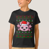 Axolotl Christmas Ugly Sweater Santa Axolotl Head  T-Shirt (Vorderseite)