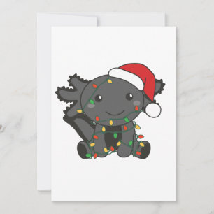 Axolotl Christmas Winter Animals Axolotls Feiertagskarte
