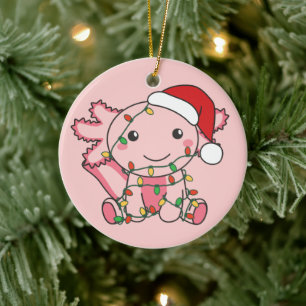 Axolotl Christmas Winter Animals Axolotls Keramik Ornament