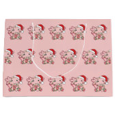 Axolotl Christmas Winter Animals Axolotls Large Gi Große Geschenktüte (Vorderseite)